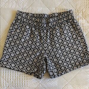 J. Crew Black and White High Waist Women's Shorts